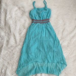 Girls teal long sundress size 10